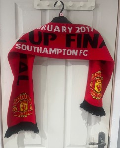 Manchester United Winter Scarf, EFL Cup 2017 for sale on Ebay