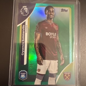 Topps Premier League 2026 Crysencio Summerville West Ham Green Parallel /99 for sale on Ebay