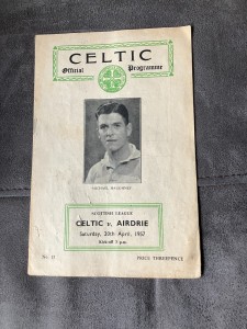 Celtic v Airdrie 20th April 1957  Scottish League Div 1 for sale on Ebay