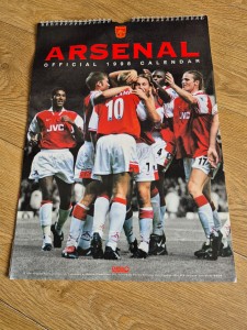 Arsenal Retro Calendar - 1998 Adams Seaman Wright Parlour Bergkamp Etc for sale on Ebay