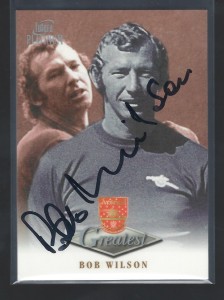 FUTERA 1998 - BOB WILSON - ARSENAL -HAND SIGNED  GREATEST CARD for sale on Ebay
