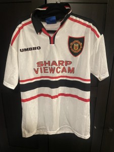 Manchester United 1997 1999 Away Shirt Original Vintage Mens Medium Has A Hole for sale on Ebay