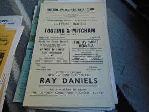 SUTTON UNITED V TOOTING & MITCHAM UNITED 1956-7 FA AMATEUR CUP 3RD ROUND REPLAY for sale on Ebay