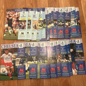 Chelsea FC Home Programmes 1992-3 Season x 22 for sale on Ebay