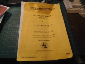 Friendly 1989/90 Ballingry Rovers / Dunfermline Athletic XI v Glasgow Celtic for sale on Ebay