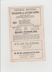 1966-67 Bromley v. Kingstonian - FA Amateur Cup 2nd Round for sale on Ebay