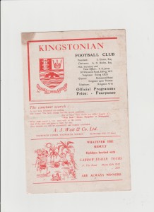 1966-67 Kingstonian v. Gosport Borough Athletic - F A Amateur Cup 3rd Round for sale on Ebay