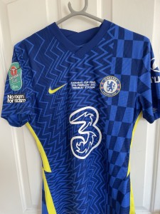 Nike Chelsea Player Issue Drifit Shirt Carabao Cup Final 2022 Hudson ODI Signed for sale on Ebay