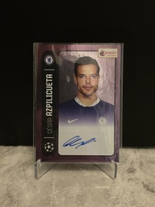 2022-23 Topps Merlin Heritage 98 Cesar Azpilicueta Purple Auto /25 Chelsea FC for sale on Ebay