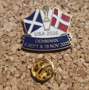 SCOTLAND VS DENMARK BADGE 2025 for sale on Ebay