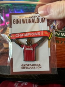 Liverpool FC small lot of 4  badges includes a kopbadges and a rare metallic for sale on Ebay