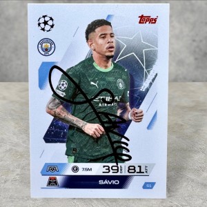 Savio Manchester City Hand Signed Autograph Auto Card Topps Match Attax 2025/26 for sale on Ebay
