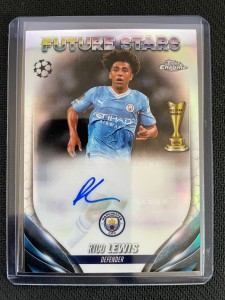 2023-24 Topps UCC Chrome Rico LEWIS Auto Manchester City for sale on Ebay