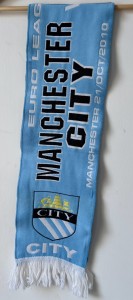 Manchester City v Poznan half & half  21 Oct 2010 / 4 Nov 2010 EuroLeague Scarf  for sale on Ebay