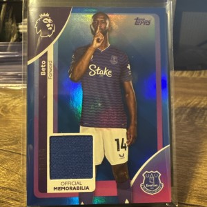Topps Premier League 2025/2026 Everton Beto Memorabilia Patch Card /150 for sale on Ebay