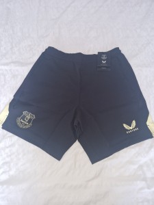 BRAND NEW OFFICIAL EVERTON PRO WOVEN SHORTS WITH ZIP POCKETS.  for sale on Ebay