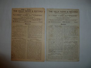 2 X 1940s 45/46 Aston Villa Football Programmes Job Lot Collection Black Friday for sale on Ebay