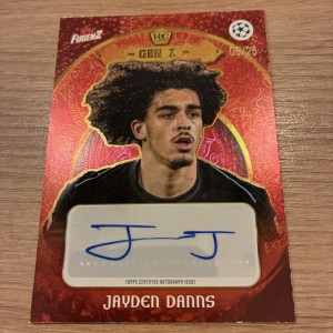 Topps Fugenz Liverpool GEN Z JAYDEN DANNS RC Rookie Card 6/25 for sale on Ebay