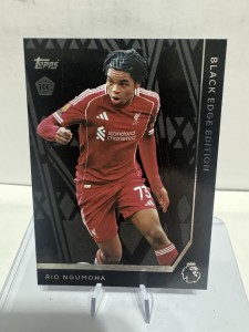 Topps Premier League 2025/2026 Rio Ngumoha Rookie Card, Liverpool Black Edge for sale on Ebay