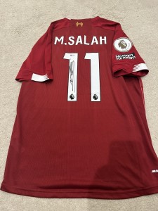 Mo Salah Signed Liverpool Shirt Beckett BAS Witnessed for sale on Ebay