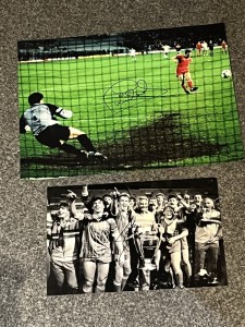 Two Liverpool FC Prints - European Cup - Printed Autographs for sale on Ebay