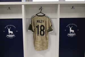 Match Worn 2025/26 Hartlepool United Remembrance Day Shirt - Miley for sale on Ebay