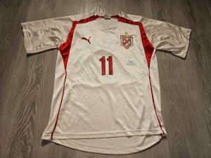 Mens Puma Tunisia DOS SANTOS #11 Home football shirt 2005 Size S/M for sale on Ebay