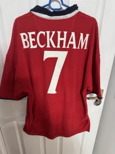 Original Umbro England 1999-2001 Away Football Shirt Beckham #7 Large Adult for sale on Ebay