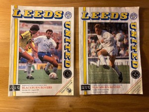 2x Leeds United vs. Blackburn Rovers Football Programmes - Season 1989/1990 for sale on Ebay