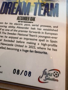 BOOKEND Number Alexander ISAK 08 of 08 Dream Team Liverpool, Newcastle, Sweden for sale on Ebay