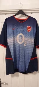 Vintage Arsenal Shirt Large Navy Blue Away Kit 2002 2004 Nike Soccer Jersey O2 for sale on Ebay
