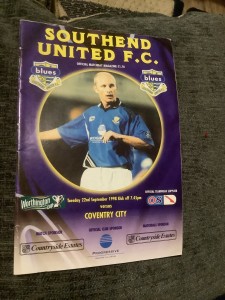 SOUTHEND UNITED V COVENTRY CITY 22 SEP 98 WORTHINGTON CUP PROGRAMME for sale on Ebay