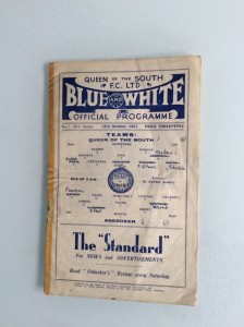 QUEEN OF THE SOUTH V ABERDEEN 13.10.1951 SCOTTISH LEAGUE for sale on Ebay