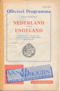 Holland Netherlands v England (Amateur International) 1954 - FULLY SIGNED! for sale on Ebay