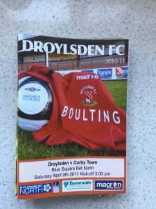 Droylsden v Corby Town 9th April 2011 for sale on Ebay