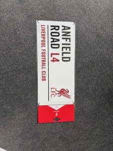 Liverpool FC Official Anfield Road Street Sign Large White LFC Gift for sale on Ebay
