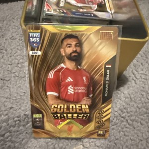 Panini Fifa 365 Adrenalyn XL 25-26 Golden Baller Mohamed Salah Liverpool for sale on Ebay