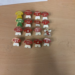 16 MANCHESTER UNITED PLAYER SHIRT BADGES GENUINE CLEARANCE GRAB A MUFC BARGAIN  for sale on Ebay