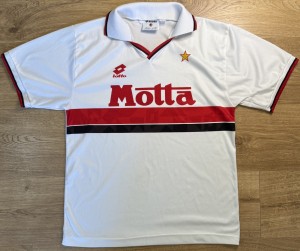 ORIGINAL AC MILAN MILAN 1993/94 Away Football Shirt LARGE LOTTO Rare for sale on Ebay