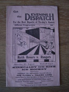 1953/54 RAITH ROVERS v GLASGOW RANGERS for sale on Ebay