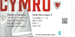 2025  WALES v CANADA   Match Ticket for sale on Ebay