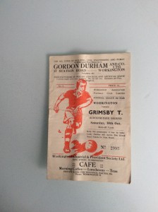 WORKINGTON V GRIMSBY TOWN 30.10.1954 for sale on Ebay