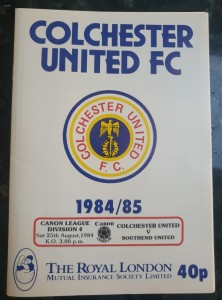 Colchester United vs Southend United 25/8/1984 Programme for sale on Ebay