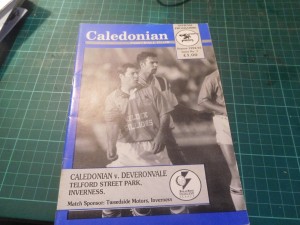 Highland League 1992/3 Inverness Caledonian v Deveronvale for sale on Ebay