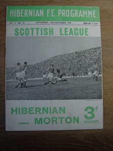1951/52 HIBERNIAN v MORTON *****LEAGUE WINNERS***** for sale on Ebay