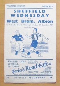 SHEFFIELD WEDNESDAY v WEST BROMWICH ALBION 1947/1948 VG Cond Football Programme for sale on Ebay