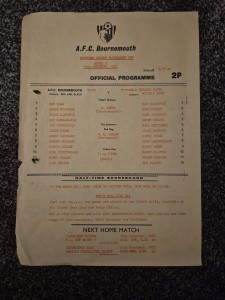 BOURNEMOUTH YOUTH V TOTTENHAM HOTSPUR YOUTH 1972-73 SOUTHERN JUNIOR FLOODLIGHT for sale on Ebay