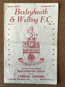 BEXLEY HEATH & WELLING V CHELSEA JUNIORS. 10TH NOVEMBER 1956. S.E COUNTIES LGE. for sale on Ebay