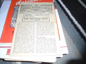 ARSENAL V LEICESTER CITY 1946-7 FRIENDLY for sale on Ebay