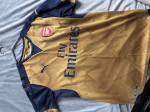 ARSENAL AWAY 2015/16 SHIRT BOYS MEDIUM FRANCIS COQUELIN PRINT for sale on Ebay
